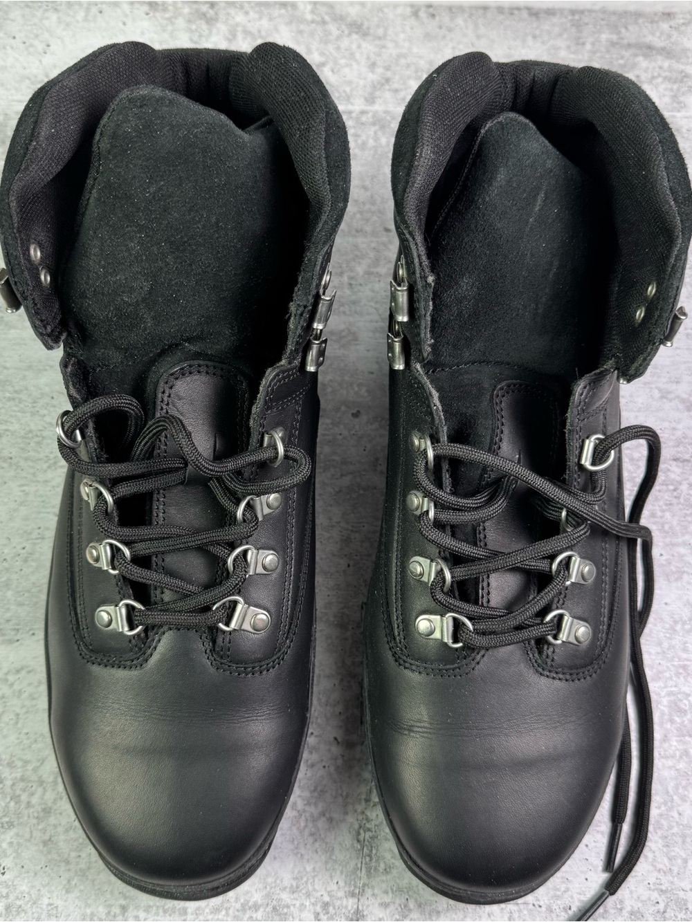 Timberland Euro Hiker Custom Black Leather Boots Men's Size 12 W/L NIB KHH